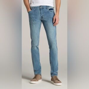 American Tall Carman Tapered Jeans for Tall Men in New Fade size 28 X 36